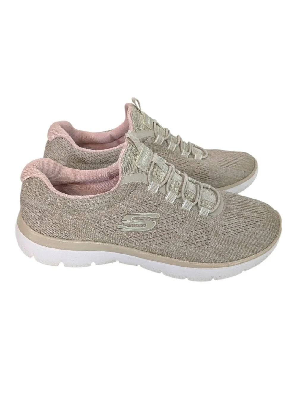 Skechers Summit Fun Flair Slip On Sneakers - Taupe Pink - Size 6.5 Womens